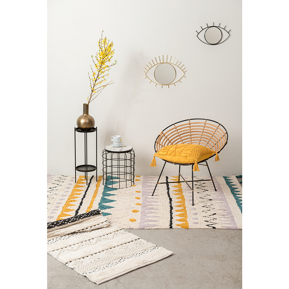 Ковер из хлопка с контрастным этническим орнаментом из коллекции ethnic, 120x180 см