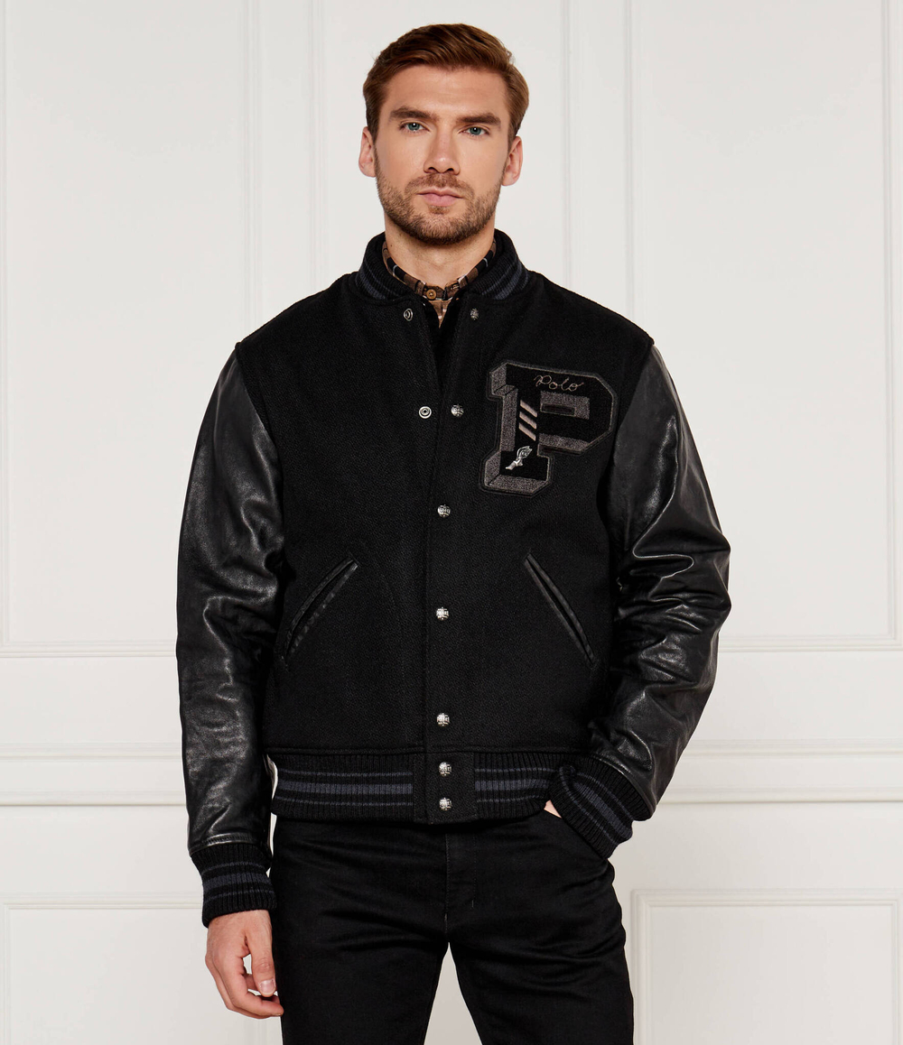 Хлопковая куртка бомбер POLO RALPH LAUREN - черный(710907546)