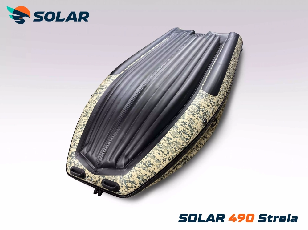 Лодка надувная моторная solar-490 strela jet tunnel с фальшбортом