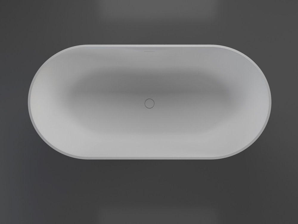 Ванна Солид Серфейс (Solid Surface) Vincea VBT-4S04MW, 1700*800*560, белый матовый, щелевой перелив,