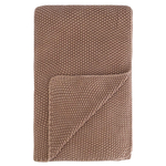 Плед из стираного хлопка цвета мокко из коллекции essential, 130x180 см
