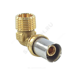 Угольник для МП/PE-X труб латунь пресс Дн 20х3/4"х90гр НР RM127 Giacomini RM127Y047