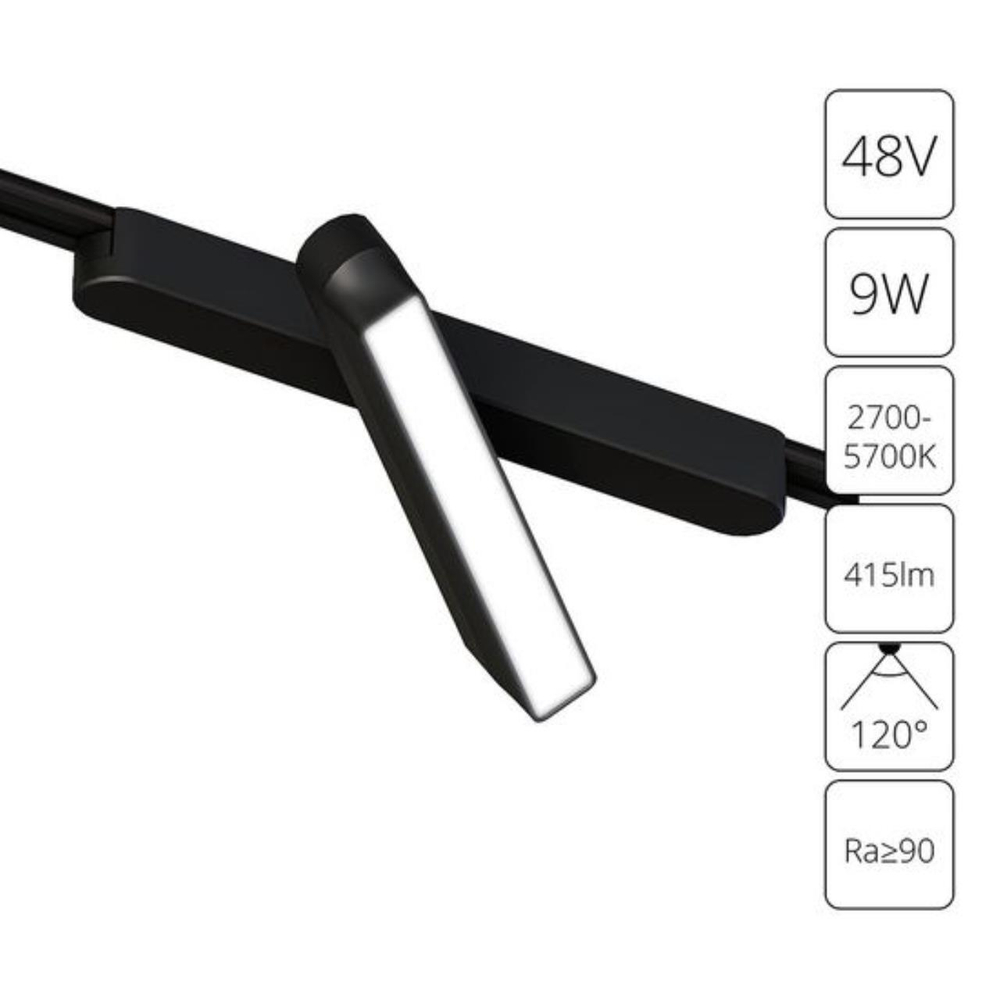Магнитный трековый светильник Arte Lamp RAPID A2960PL-1BK