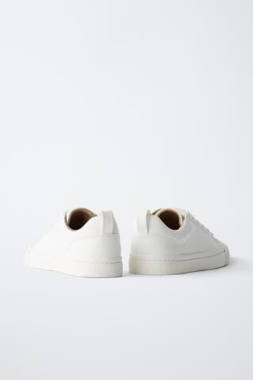 ZARA БАЗОВЫЕ КЕДЫ, БЕЛЫЙ