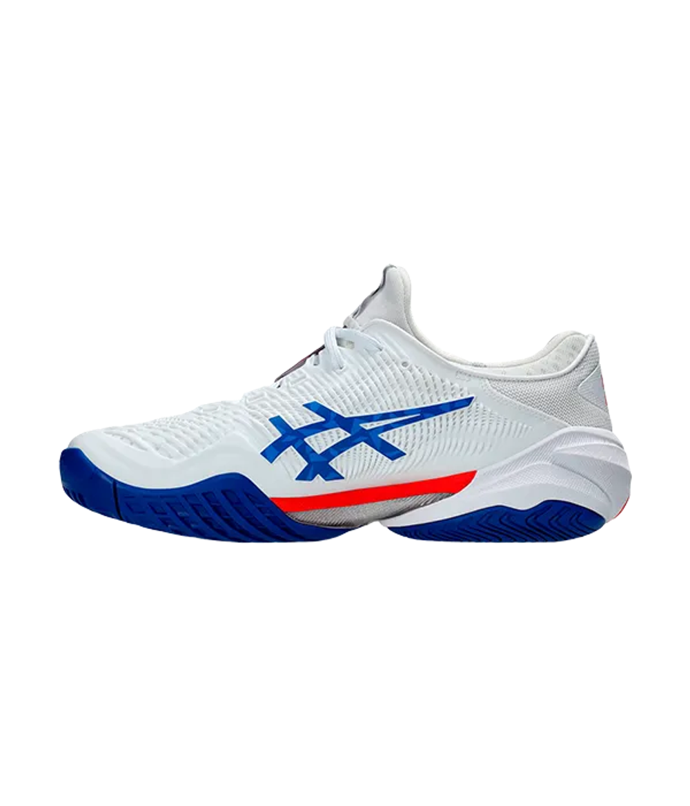 Asics Court FF 3 Novak Clay Белый-Тунец Синие Кроссовки