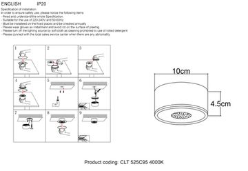 Накладной светодиодный точечный светильник 10W CLT 525C95 GO 4000K золото Crystal Lux