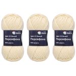Пряжа Astra Premium (Астра Премиум) Персефона / уп.3 мот. по 100 г, 100 м, 01 белый