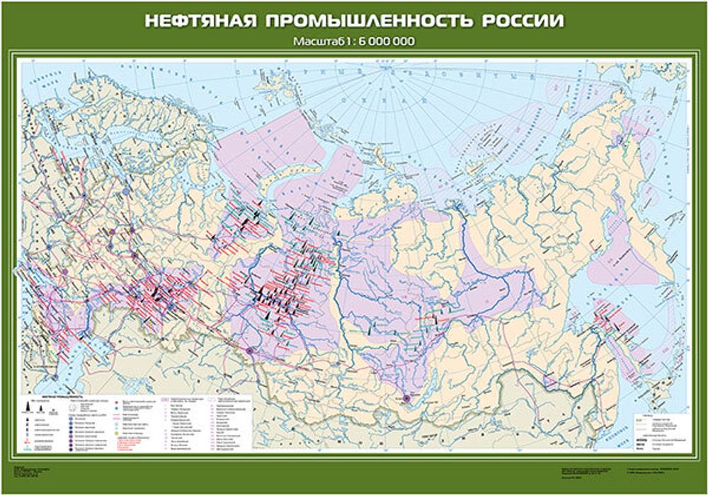 Карта "Нефтяная промышленность России"