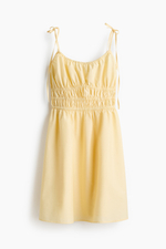 Хлопковое платье с бретелями на завязках - H&M