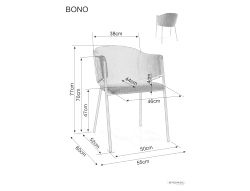 Стул SIGNAL BONO Velvet Bluvel 28 бежевый/черный