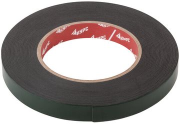 Лента монтажная клейкая на вспененной основе, черная  15 мм х 10 м