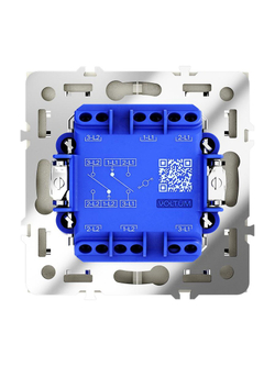 Переключатель проходной 2-кл. СП S70 10А механизм шелк Voltum VLS020304