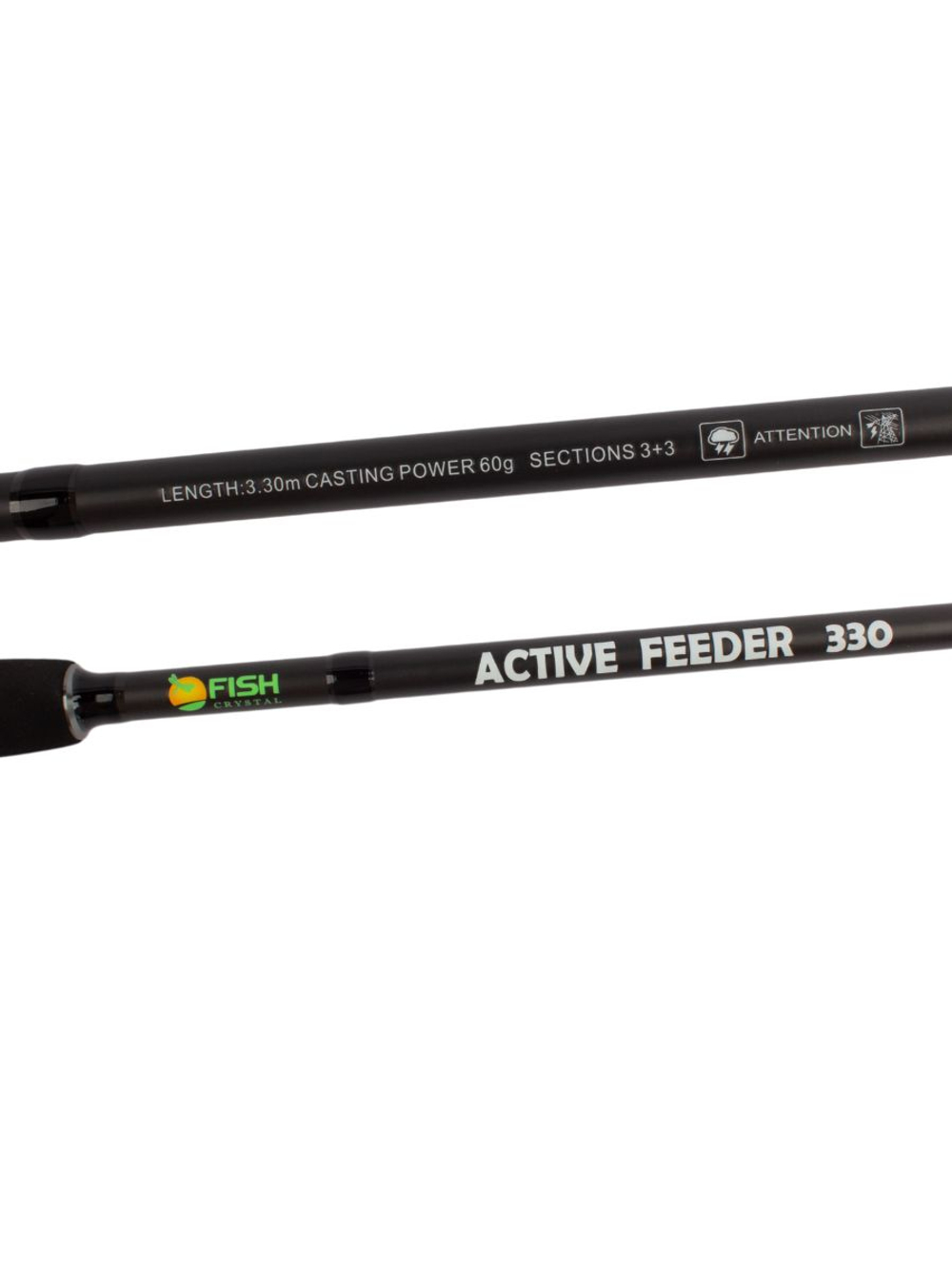 Удилище фидерное "ACTIVE FEEDER", тест до 60 г, 3,30 м, 3+3, (1oz - стекл., диам. 2,2)