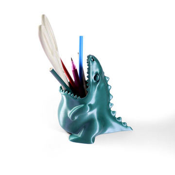 Подставка для карандашей голодный Динозаврик, зеленый, 3D печать