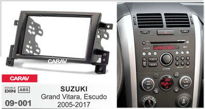 SUZUKI Grand Vitara, Escudo, 2005+, 2DIN (Carav 09-001)