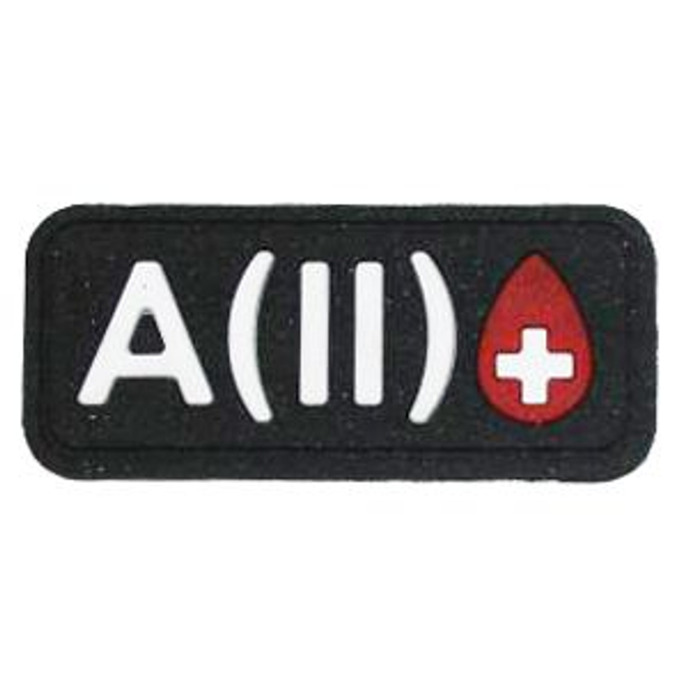 Патч ПВХ "Группа крови A (II) Rh+" (черный)