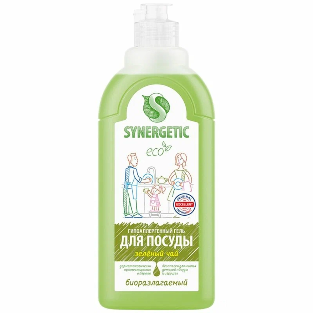 Synergetic Средство для мытья посуды Зеленый чай 500мл