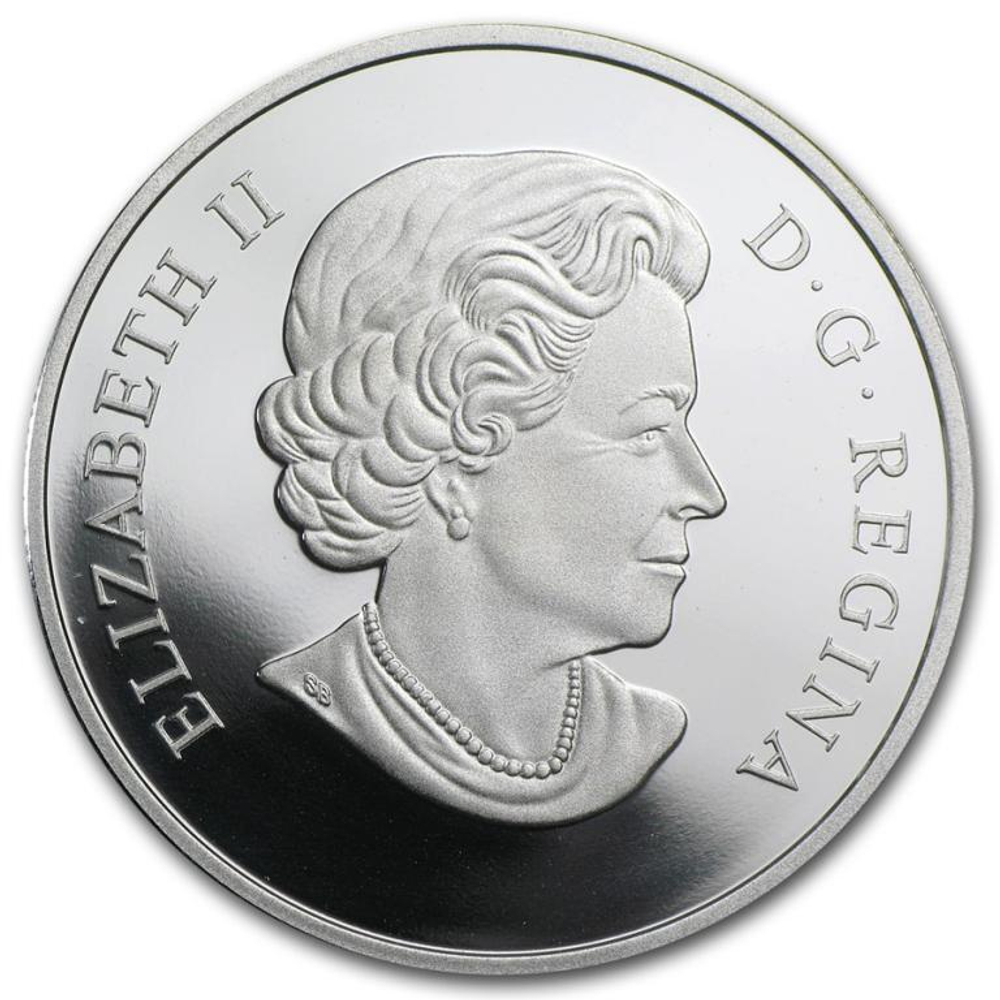 15 долларов. Птица удачи. Голограмма. Канада. Серебро. 2011 год. PROOF