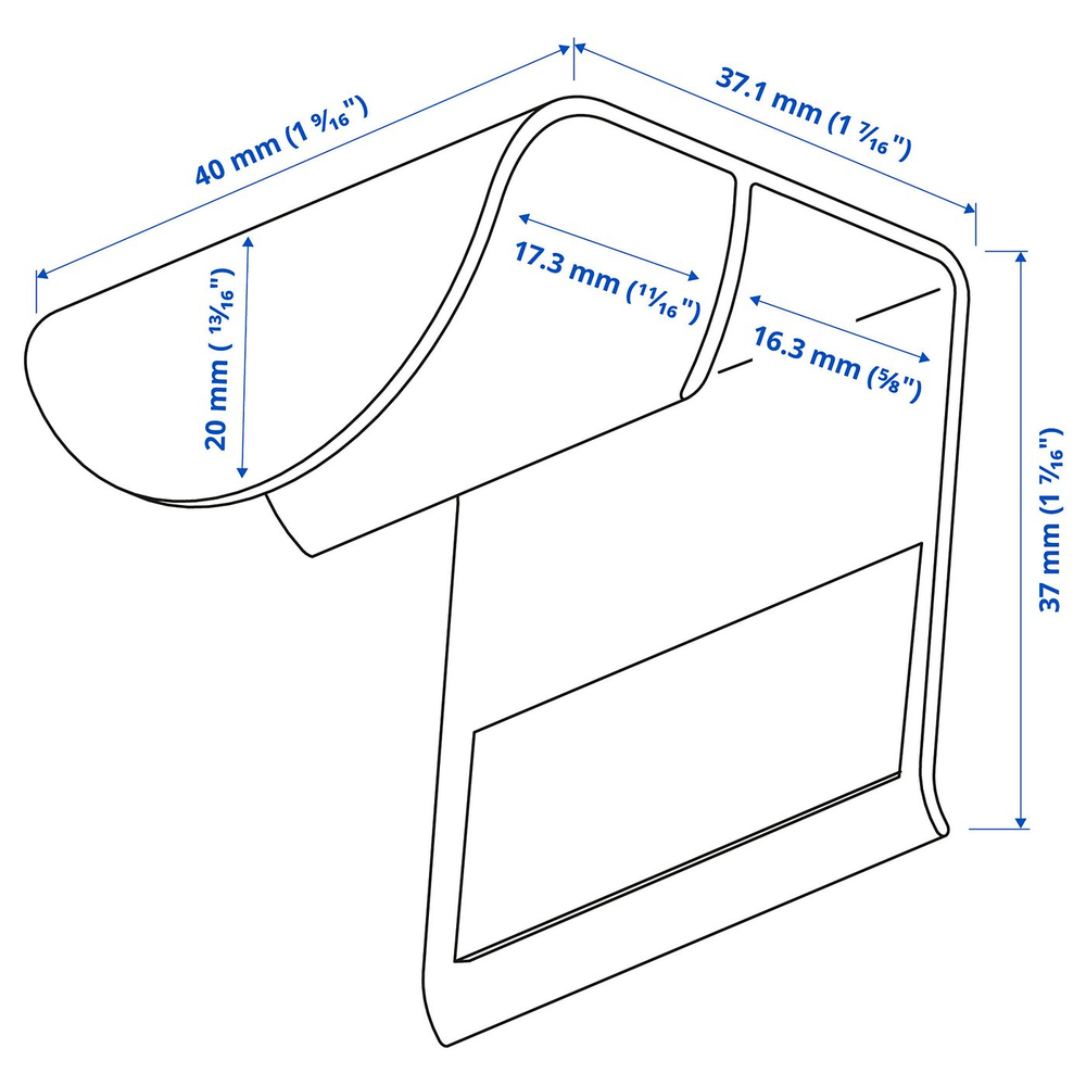 IKEA DRAGSMARK  (ИКЕА ДРАГСМАРК)  -  Ручка зажимная - серо-зеленый 40 мм