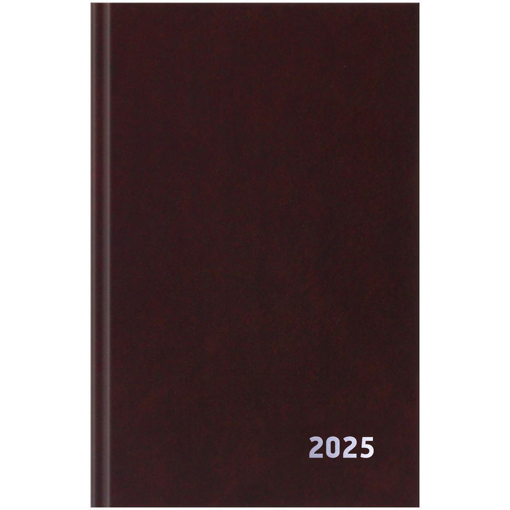 Ежедневник датированный 2025г. А5 168л. коричневый, бумвинил (BG)