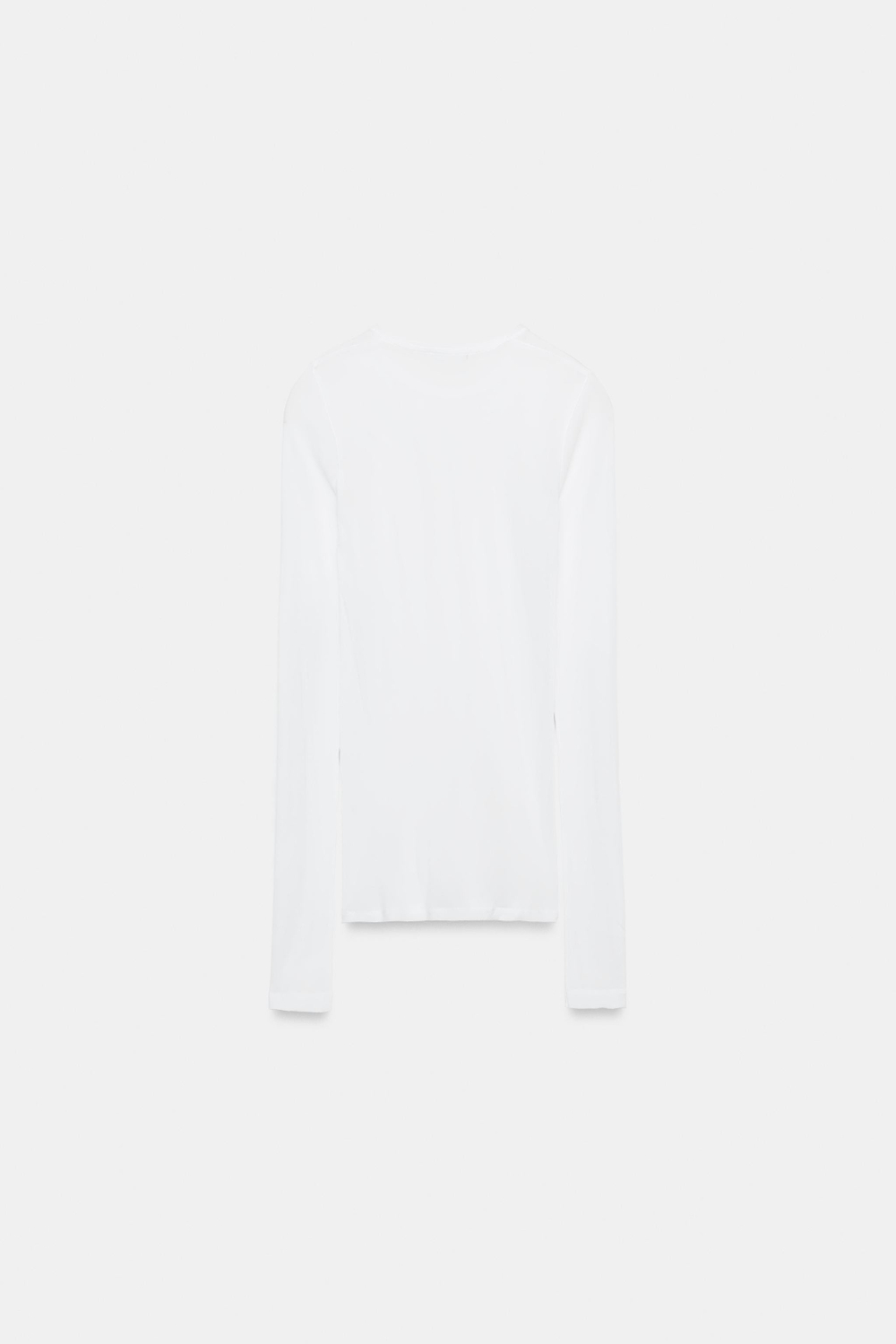 ZARA ФУТБОЛКА SUPIMA® С ДЛИННЫМИ РУКАВАМИ, БЕЛЫЙ