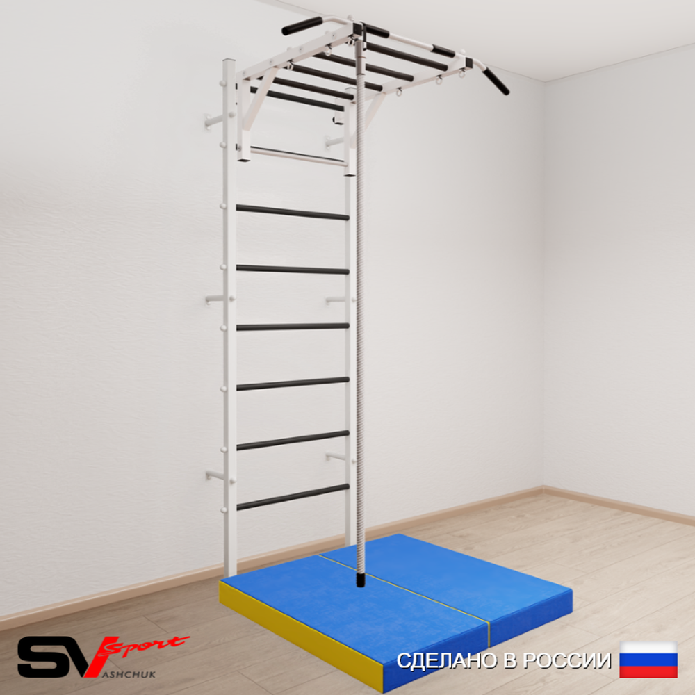 Шведская стенка Sv Sport 5294 (Турник рукоход/Канат/Мат 1м)