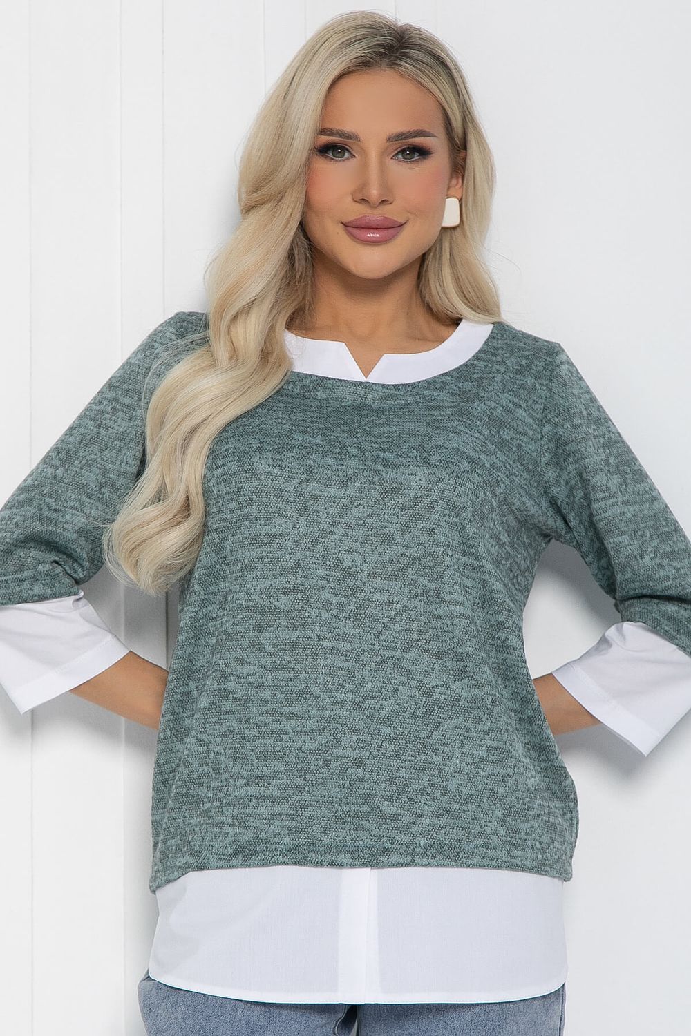 Джемпер Нежный акцент (мята) Б12615-4 LT Collection