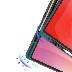 Чехол книжка серого цвета от Dux Ducis для Samsung Galaxy Tab S11 Ultra, серия Magi Series Case