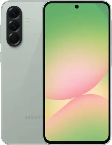 Смартфон Samsung SM-A566E Galaxy A56 5G 128Gb 8Gb зеленый моноблок 3G 4G 2Sim 6.7" 1080x2340 Android 15 50Mpix 802.11 a/b/g/n/ac/ax NFC GPS GSM900/1800 GSM1900 Protect
