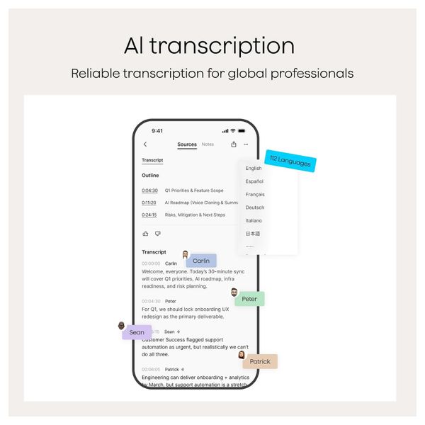Цифровой диктофон Plaud Note Pro с поддержкой ChatGPT, Серебристый | Silver