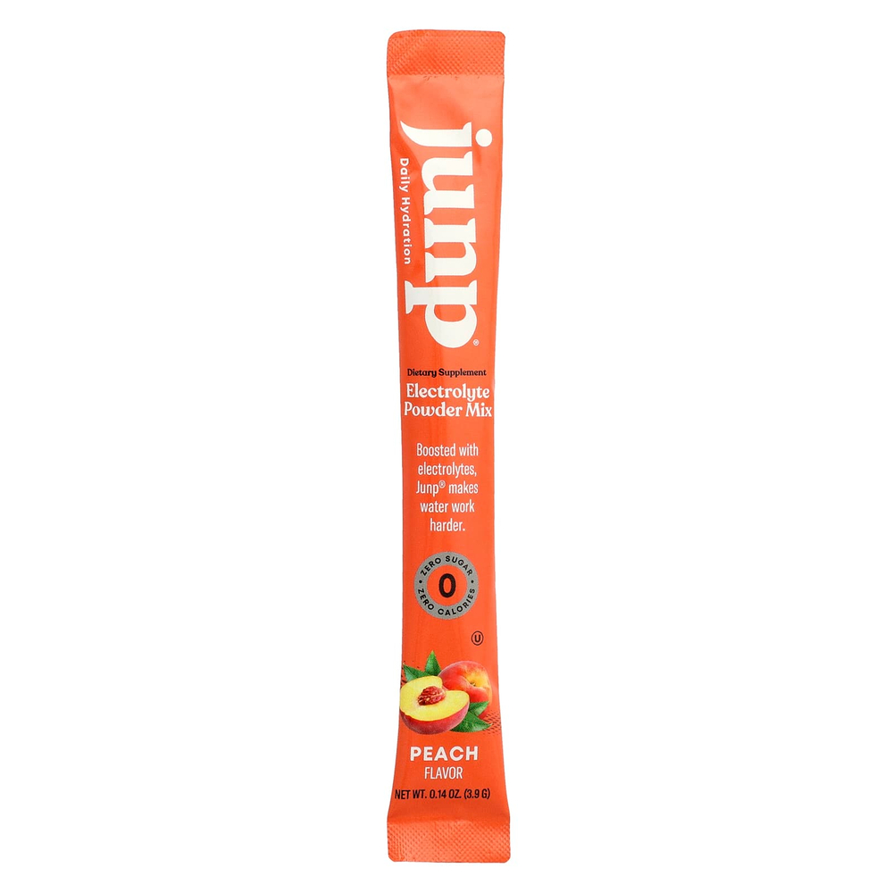 JUNP Hydration, электролитная порошковая смесь, персик, 20 пакетиков по 3,9 г (0,14 унции)