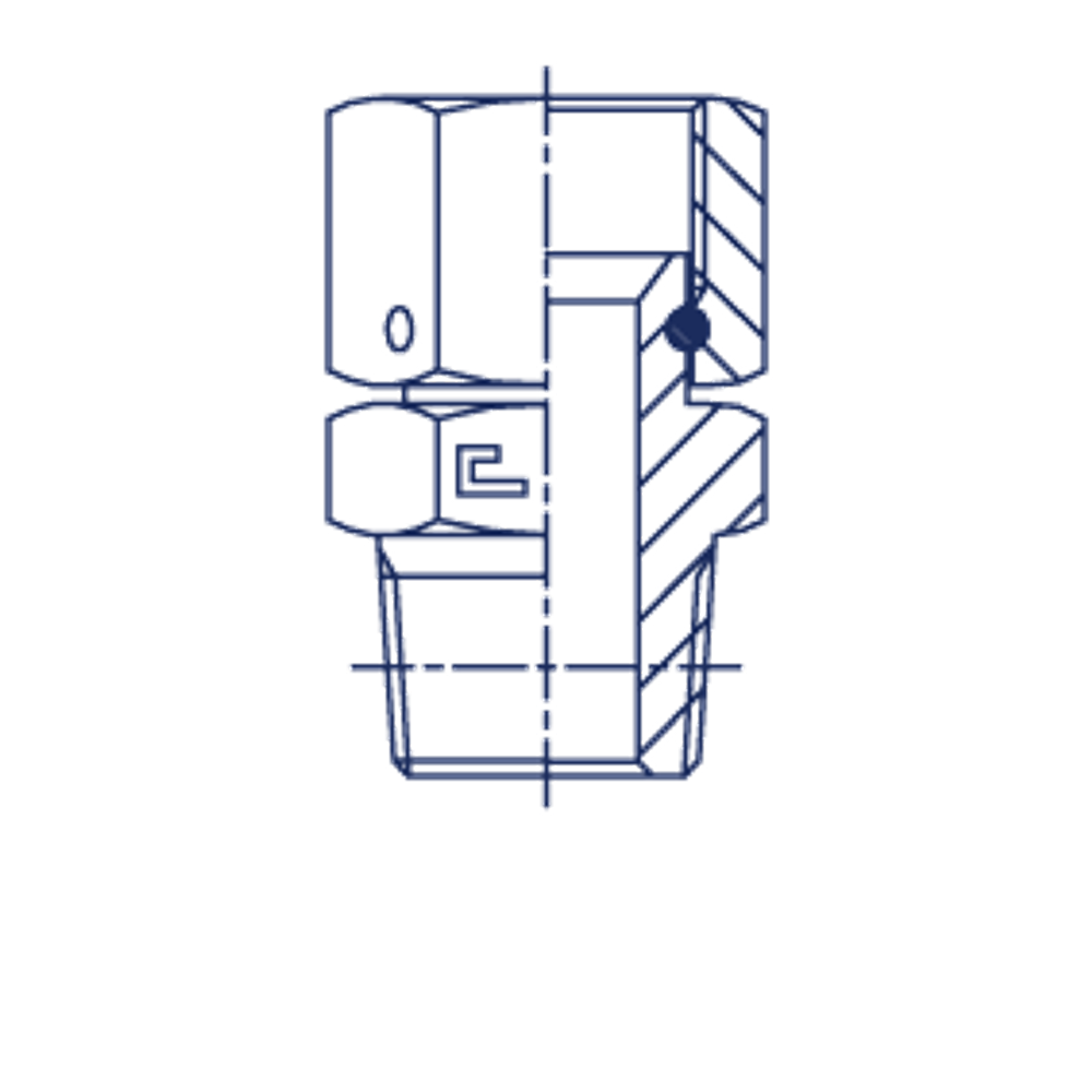Штуцер FNC JIC 7/8" NPT 1/2"