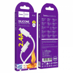 Кабель на Micro Hoco X122 Silicone (white)