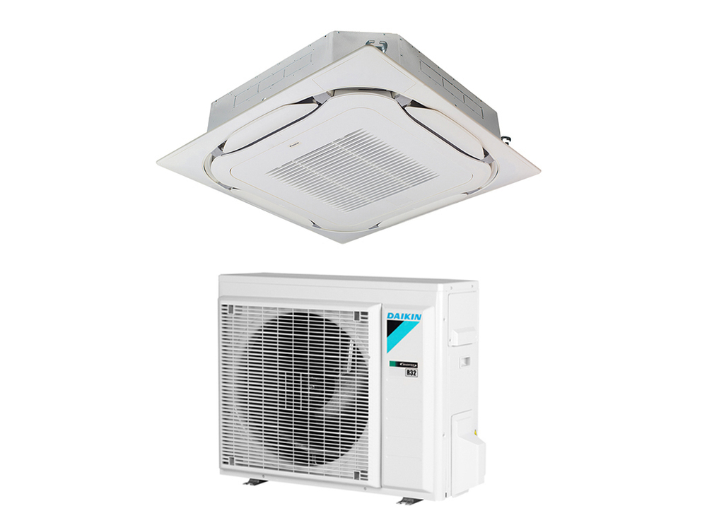 Полупромышленный кассетный инверторный кондиционер Daikin FCAG50B/RXM50R/BYCQ140E