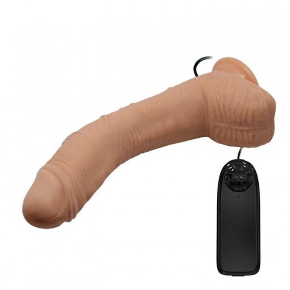Фаллоимитатор Beautiful Alex Dildo с вибрацией и пультом управления (28,2×5 см) светлый