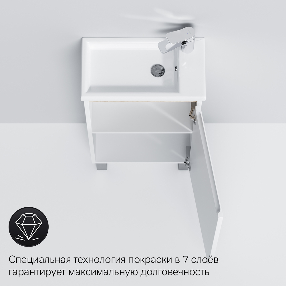M85AFSX0451WG X-Joy, База под раковину, напольная, 45 см, 1 дверца, белый глянец