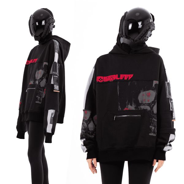 Худи Slayer Patchwork Oversized Special черный - фото 2