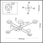 4321/63CL ODL Светильник LED 58Вт 3000К 220В IP20 MIDCENT