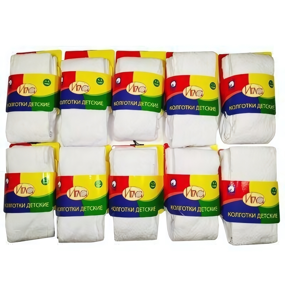 Колготки для девочек К-71 140р. белый (Игла), 1 шт.