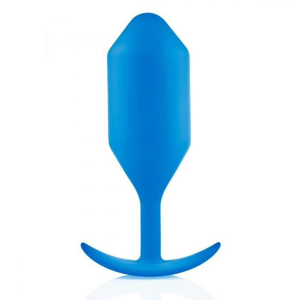Синяя пробка для ношения B-vibe Snug Plug 5 - 14 см.