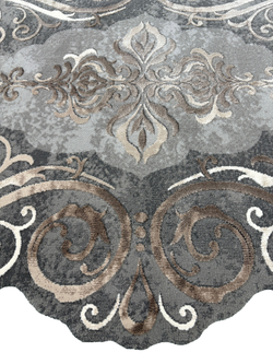 Ковер Safir 00858C Grey/Brown Нестандартная