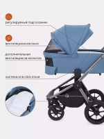 Коляска детская RANT "FLEX PRO" (2в1) RA074 Blue (2023)