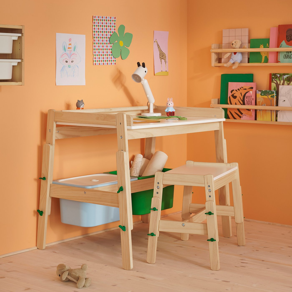 IKEA FLISAT  (ИКЕА ФЛИСАТ)  -  Скамья детская - регулировка высоты/зелёная