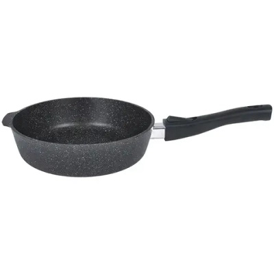 Сковорода глубокая 20см со съемной ручкой «Granit» (black) сггч202а