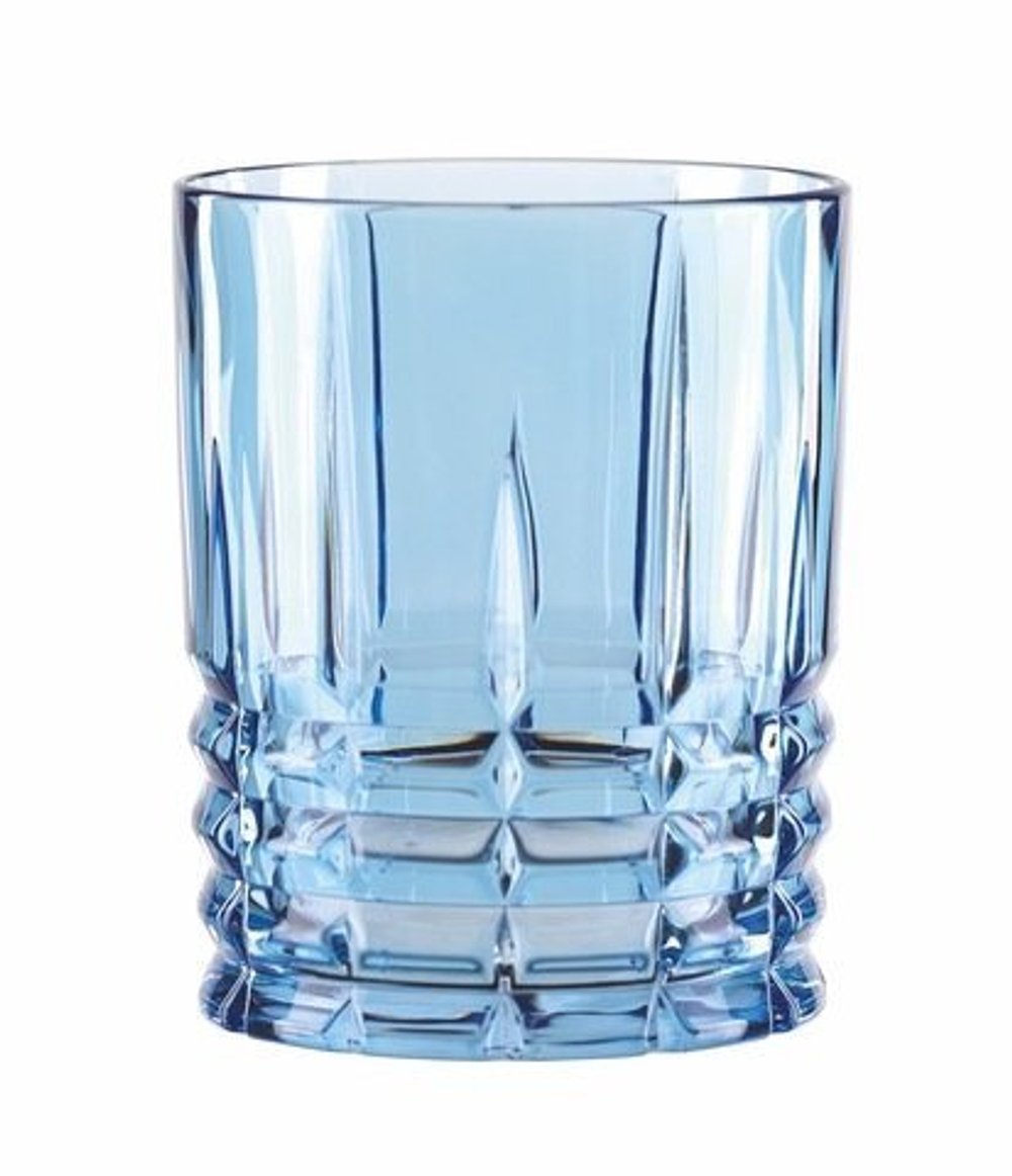 HIGHLAND - Стакан низкий 345 мл бессвинцовый хрусталь голубой (tumbler)