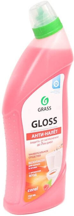 GraSS  Чистящий гель для ванной и туалета Gloss coral 750мл