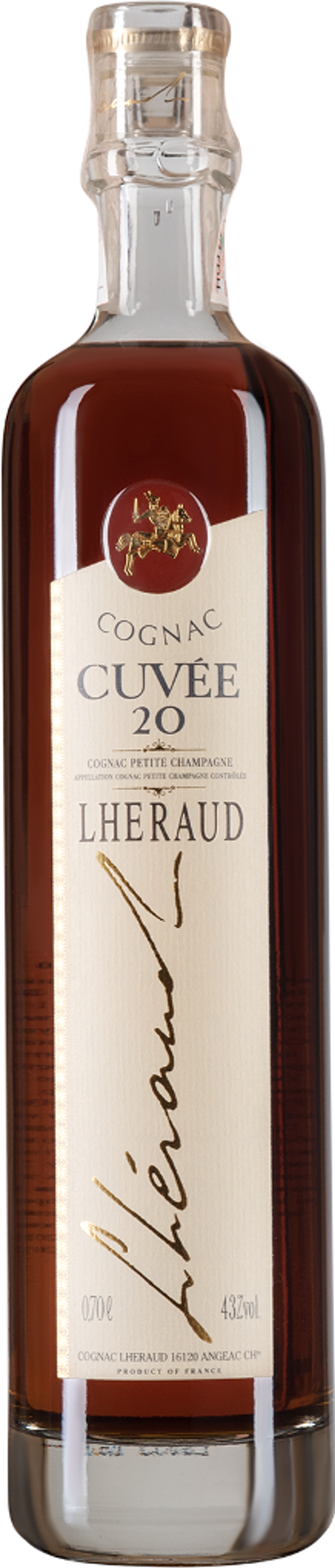 Коньяк Lheraud Cognac Petite Champagne Cuvee 20, 0.7 л