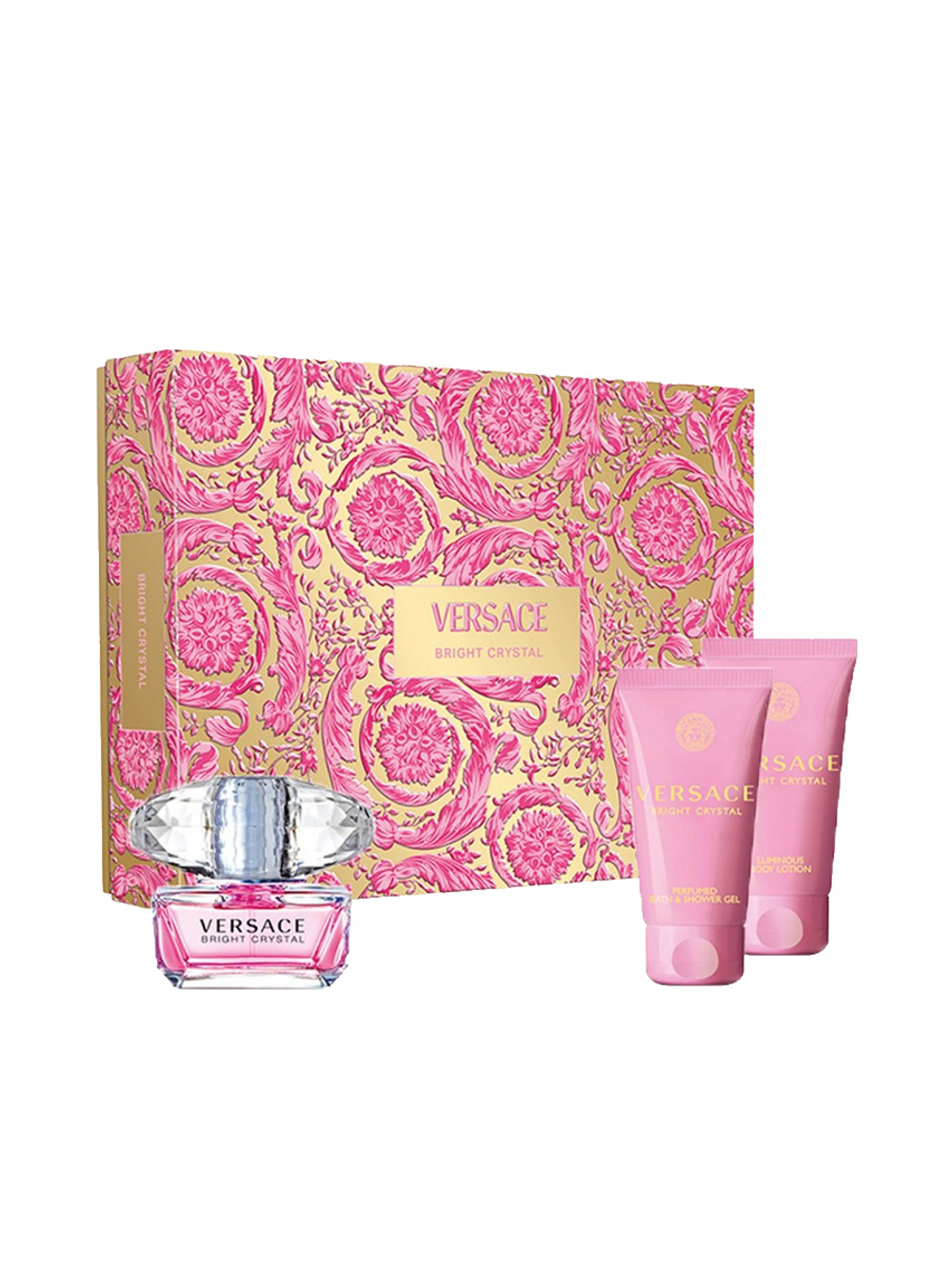 VERSACE CRYSTAL Bright lady set (50ml edt + 50ml b/lotion + 50ml sh/gel)