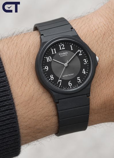 CASIO MQ-24-1B3 CASIO Collection унисекс наручные часы — ультралёгкий корпус, чёрный циферблат и культовый минимализм