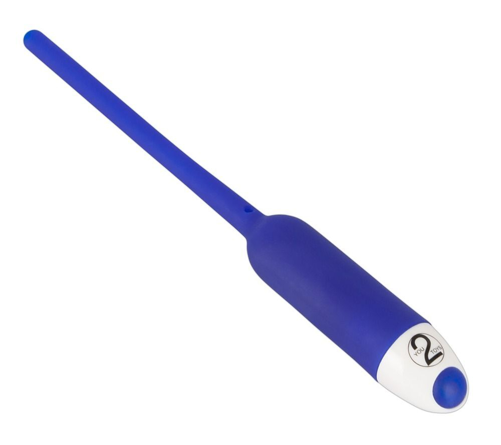 Полый уретральный вибростимулятор Dilator Vibrator (Цвет: синий)